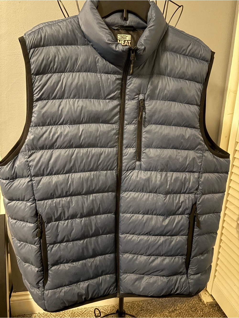 32 Degrees Blue Quilted Puffer Vest